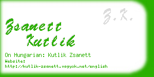 zsanett kutlik business card